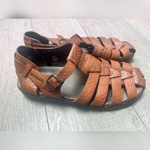 Mephisto Sam Fisherman Sandals Men's Tan
Leather $319 Size 13